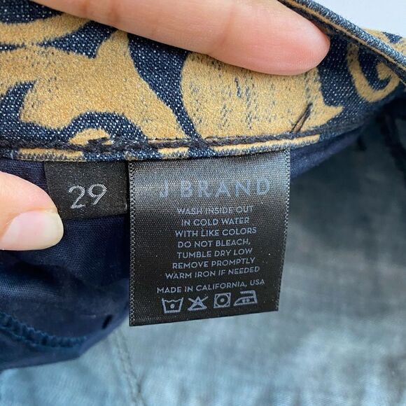 J Brand Gold Brocade Skinny Jean - Picture 11 of 12